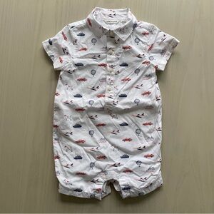 Janie and Jack The Around The Globe Poplin Baby Romper
